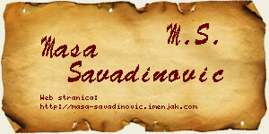 Maša Savadinović vizit kartica